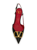 Valentino Garavani Vlogo Signature Slingback Escarpines de piel de becerro 40mm