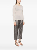 Camiseta de manga larga con cuello redondo Brunello Cucinelli