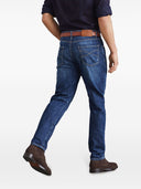 Прямые джинсы с потертым эффектом Brunello Cucinelli