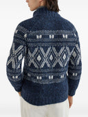 Cárdigan de jacquard con cremallera Brunello Cucinelli