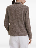 Brunello Cucinelli Virgin wool and silk mélange diagonal blazer with monili