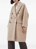 Brunello Cucinelli Virgin wool and mohair coat with dazzling croc motif