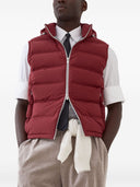 Brunello Cucinelli Bonded taffeta down vest with heat-bonded seams and detachable hood