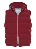 Brunello Cucinelli Bonded taffeta down vest with heat-bonded seams and detachable hood