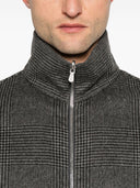 Chaqueta bomber con cremallera y estampado de cuadros Brunello Cucinelli