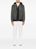 Chaqueta bomber con cremallera y estampado de cuadros Brunello Cucinelli