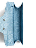 Clutch de tela moiré Valentino Garavani Locò con logotipo joya