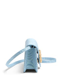 Clutch de tela moiré Valentino Garavani Locò con logotipo joya