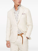 Blazer Cavallo desestructurado de lino, lana y seda en diagonal de Brunello Cucinelli