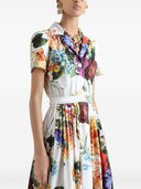 Dolce & Gabbana Poplin dress with flower bouquet print