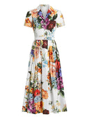 Dolce & Gabbana Poplin dress with flower bouquet print