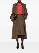 Falda midi de lana y cachemira Príncipe de Gales Saint Laurent