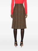 Falda midi de lana y cachemira Príncipe de Gales Saint Laurent