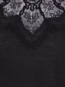 Ermanno Scervino Lace-insert turtleneck top