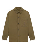 Sobrecamisa Cassandre de Saint Laurent en gabardina de algodón y lino