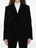 Saint Laurent Cassandre double-breasted velvet jacket
