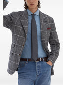 Blazer Cavallo deconstruido de Brunello Cucinelli de alpaca y lana con cuadro Príncipe de Gales