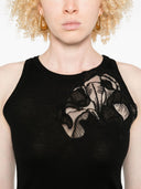 Жилет без рукавов с цветочной вышивкой Ermanno Scervino