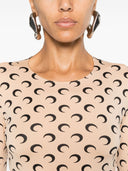 Marine Serre Crescent Moon-print top