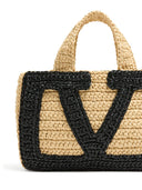 Valentino Garavani Viva Superstar Bolso Shopper Pequeño de Rafia