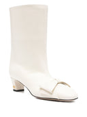 Кожаные сапоги Valentino Garavani с бантом, 40 мм