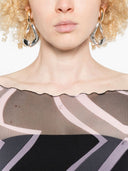 Vestido maxi de manga larga con estampado abstracto Pucci