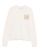Jersey de merino con intarsia de cabeza de zorro Maison Kitsuné