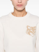 Jersey de merino con intarsia de cabeza de zorro Maison Kitsuné