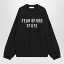 Свитшот Fear of God Essentials черный с круглым вырезом в стиле 90-х