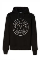 Stunning Hooded Black Cotton Sweatshirt - Allure Absolue