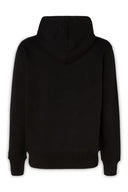 Stunning Hooded Black Cotton Sweatshirt - Allure Absolue
