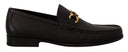 Elegant Black Calf Leather Loafers Salvatore Ferragamo