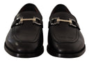 Suave Black Leather Gancio Bit Loafers Salvatore Ferragamo