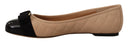 Elegant Quilted Leather Flats - Chic Dual-Tone Design Salvatore Ferragamo