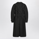 Moncler X Edward Enninful Black double-breasted trench coat with belt