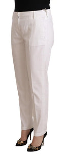 Elegant Mid Waist Tapered Trousers - Allure Absolue