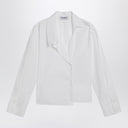 The Attico White asymmetric cotton shirt