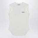 The Attico White tank top with shaped hem