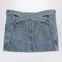 The Attico Light blue denim mini skirt