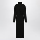 The Attico Black turtleneck dress with zip detail