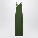 The Attico Long green dress with slit