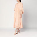 ZIMMERMANN Pleated peach-colored midi dress Zimmermann