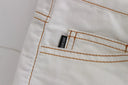 Chic White Slim Fit Denim Cavalli