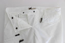 Chic White Nylon Cargo Pants by Italian Designer Ermanno Scervino