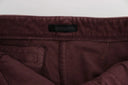 Chic Bordeaux Capri Cropped Cargo Pants Ermanno Scervino