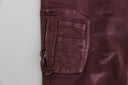 Chic Bordeaux Capri Cropped Cargo Pants Ermanno Scervino
