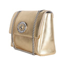 Blumarine Gold Leather Shoulder Women Bag Blumarine