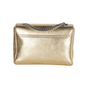 Blumarine Gold Leather Shoulder Women Bag Blumarine