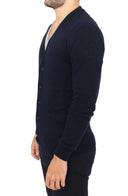 Chic Blue Wool Blend Cardigan Sweater Ermanno Scervino