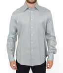 Elegance Unleashed Gray Casual Button-Front Shirt Ermanno Scervino
